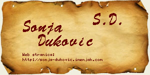 Sonja Duković vizit kartica